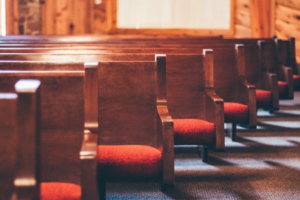 Pews-in-church